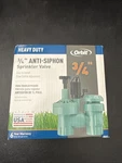 Orbit Heavy Duty 3/4" Fpt Automatic Anti Syphon Sprinkler Valve Flow Control New. Price: $19.95.