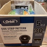 Orbit 53506 Spray Nozzle Female, 5FT X 30FT Case Of 15 Brand New Unopened. Price: $20.00.