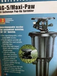 Rain Bird AG-5 Maxi-paw Pop-up Impact Rotor Sprinkler With Blue Nozzle, #8 New. Price: $20.99.