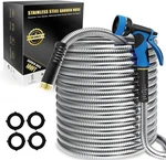 Lefree 100FT Metal Garden Hose - Heavy Duty 304 Stainless Steel Flexible Water New. Price: $66.23.