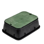 14 In. 19 Rectangular Valve Box And Cover, Black Extension, Gree New. Price: $36.99.