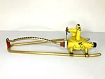Vintage Nelson Dial-a-rain Cast Metal Oscillating Lawn Sprinkler Yellow Works Used. Price: $49.99.