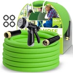 Lefree Garden Hose, Flexible Water With 10 Function Nozzle, Heavy Duty, Stu New. Price: $52.28.
