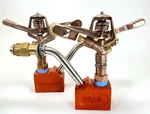 2 New Wheel Line Levelers With 1960'S Rain Bird #30 Brass Impact Sprinklers. Price: $99.00.