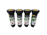 Rain Bird Adjustable Pop-up Spray Head 2.25" Black 1804AP4PRS. Lot Of New. Price: $29.99.