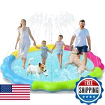Kids Dog Splash Pad Sprinkler - Jasonwell Non Slip Pool New. Price: $56.67.
