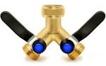 Brass Garden Hose Splitter, With Shutoff, 2 Way He New. Price: $31.59.