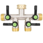 Dingbai 4 Way Hose Splitter, Brass High Flow Garden Heavy Duty, New. Price: $74.58.