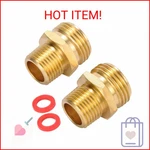 Sanpaint Pack 3/4" Ght 1/2" Npt Male Connector, Brass Garden Hose Fitting, New. Price: $10.75.