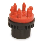 Rain Bird MANIF2-1PK Six Outlet Emitter, Red/black, Plastic New. Price: $6.29.