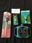 Soil Moisture Meter, Adjustable Nozzle, Fan Spray, 5 Dial Sprinkler, Lot 3 New. Price: $7.00.