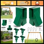 Heavy Duty Swing Set Kit 2 A-frame Brackets & 4 Hangers For Play New. Price: $133.99.