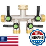 Dingbai 4 Way Hose Splitter, Brass High Flow Garden Heavy Duty, New. Price: $72.46.