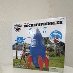 Bigmouth Inc. 7 Ft. Tall Rocket Sprinkler Water Toy Blue Red Silver Ages 3+ Used. Price: $21.87.