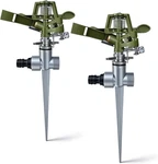 2 Pack Zinc Alloy Impact Lawn Sprinklers With Stand(spike), Durable Heavy Duty New. Price: $41.46.