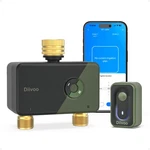 Smart Sprinkler Timer 2 Zone Wifi Brass Alexa Google Home Diivoo Hose Water Rain. Price: $89.99.