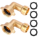 Sanpaint 2 Pack Garden Hose Elbow Connector 90 Degree, 3/4" Inch, Brass New. Price: $13.60.