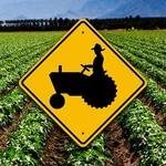 Tractor Crossing Sign - Farm Safety Plaque Country Garden Riding Lawn Mower New. Price: $39.95.