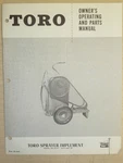 Toro Sprayer Owners, Operating And Parts Manual Sn# 40157 - 18275 Up Used. Price: $14.99.