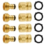 Hourleey Garden Hose Quick Connector Kit, Solid Brass 3/4" Ght, 4-PACK New. Price: $28.48.