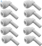 Water Pipe Stem Elbow Connector For 1/4" Tubing 90 Degree Push White New. Price: $12.42.