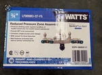 Watts 3/4 Reduced Pressure Zone Assembly LF009M3-QT-FS New. Price: $349.99.
