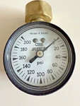 Orbit Sprinklers Water Pressure Gauge, Model 53020, 0-200 Psi, 3/4 Inch Fitting Used. Price: $6.00.