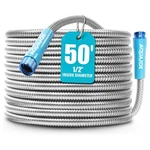Aqua Joe Ft Heavy Duty Stainless Steel Garden Hose, 1/2" Diameter, AJSGH50 New. Price: $37.97.