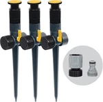 Melnor 65185AMZ Multi-adjustable Spike Sprinkler, 3-PACK W/quick Connect Bundle, New. Price: $30.15.
