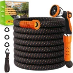 Gardening Watering Hose - 50FT Flexible Kink With 10 Pattern Spray Nozzle New. Price: $74.99.