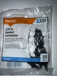 Dig H80A 10PK 1/4 Barb Connector, Blacks New. Price: $7.99.