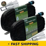 Secbulk 100FT Flat Soaker Hose - Linkable Drip Irrigation System New. Price: $83.99.