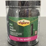 Brand New!! Vigoro 1/2IN. X Mnpt Pvc Risers - Jar Of 25. Price: $14.95.