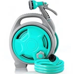 50FT Retractable Garden Hose Reel, Lightweight & Portable With 6 Patte New. Price: $64.35.