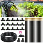 50FT Drip Irrigation System, Garden Watering Kit With 15PCS 360 Adjustable Coppe New. Price: $47.99.