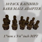 10-PACK Rain Bird Male Adapter Fitting 17MM Barb X 3/4 Inch Mpt Drip Irrigation New. Price: $23.07.