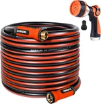 Garden Hose 75FT X 5/8IN, Durable Water With 10 Function Nozzle, Swive New. Price: $76.78.