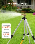 Heavy-duty Tripod Impact Sprinkler W/ Brass Head 360 Coverage Adjustable Height New. Price: $59.99.