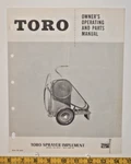 Vintage Toro Sprayer Implement (serial Nos. 40157-18275 &up) 1956 Ed. Used. Price: $10.00.