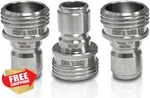 Essential Washer Stainless Steel Garden Hose Quick Connect Fittings Set 3 New. Price: $27.99.